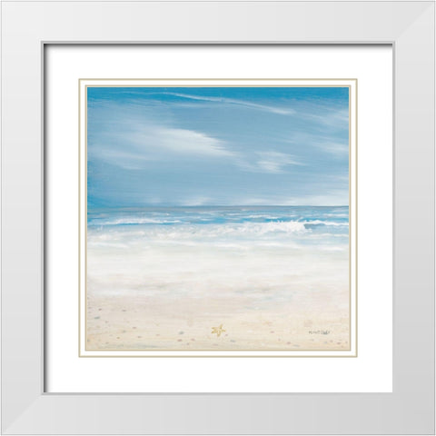 Misty Coastal Days II White Modern Wood Framed Art Print with Double Matting by Kingsley