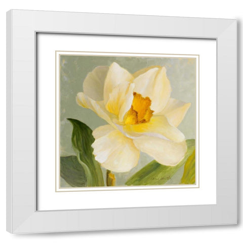 Daffodil Sky I White Modern Wood Framed Art Print with Double Matting by Loreth, Lanie