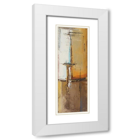 Oxido I White Modern Wood Framed Art Print with Double Matting by Pinto, Patricia