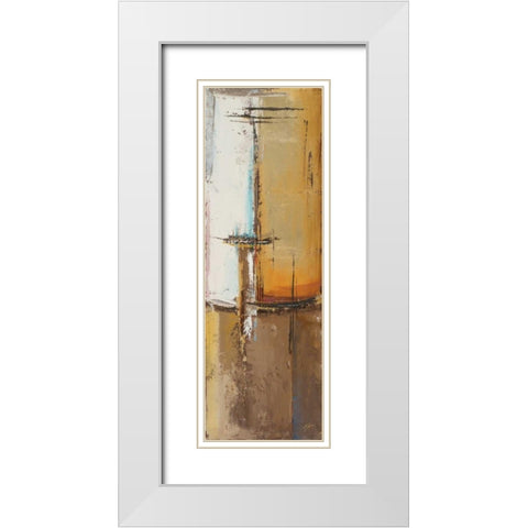 Oxido I White Modern Wood Framed Art Print with Double Matting by Pinto, Patricia