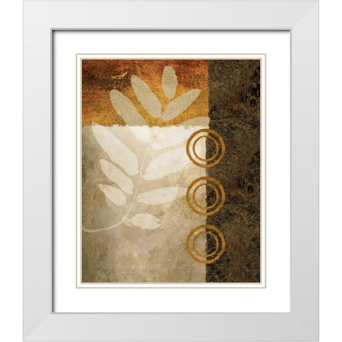 November Textures I White Modern Wood Framed Art Print with Double Matting by Marcon, Michael