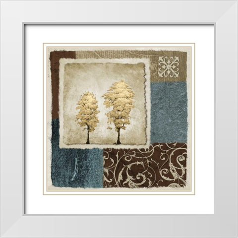 Summer Tree II White Modern Wood Framed Art Print with Double Matting by Marcon, Michael