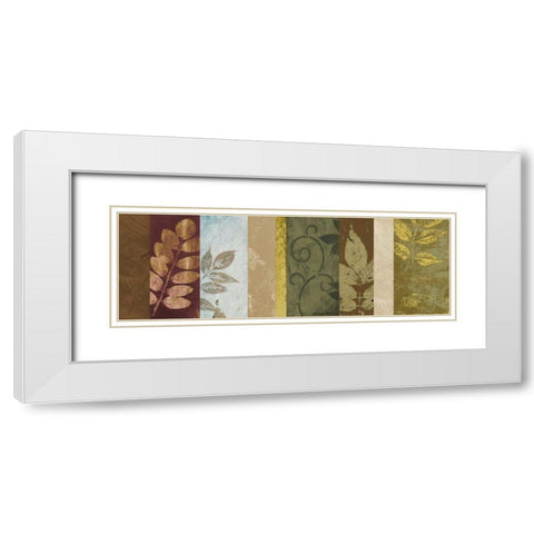 Warm June Panel II White Modern Wood Framed Art Print with Double Matting by Marcon, Michael