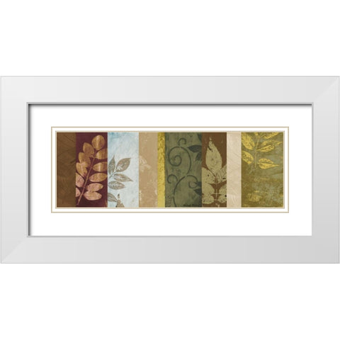 Warm June Panel II White Modern Wood Framed Art Print with Double Matting by Marcon, Michael