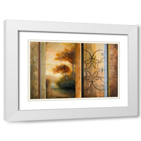 Momentary Radiance White Modern Wood Framed Art Print with Double Matting by Marcon, Michael