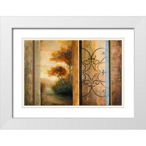 Momentary Radiance White Modern Wood Framed Art Print with Double Matting by Marcon, Michael