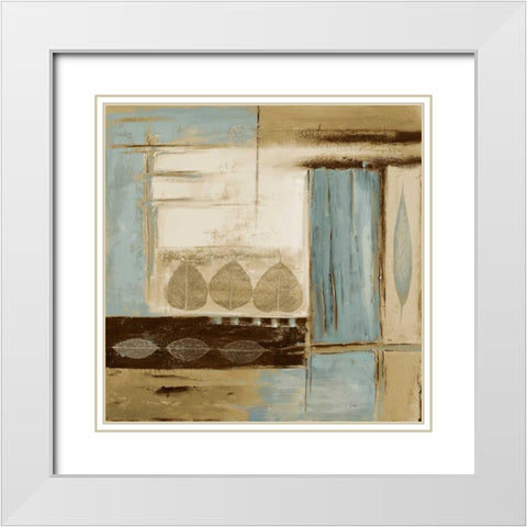Fall Abstract II White Modern Wood Framed Art Print with Double Matting by Pinto, Patricia