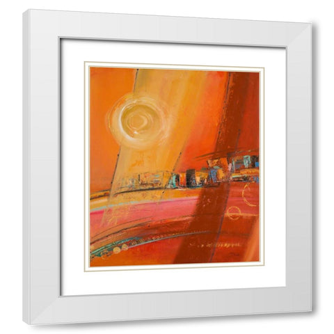 Sky of Many Suns I White Modern Wood Framed Art Print with Double Matting by Pinto, Patricia