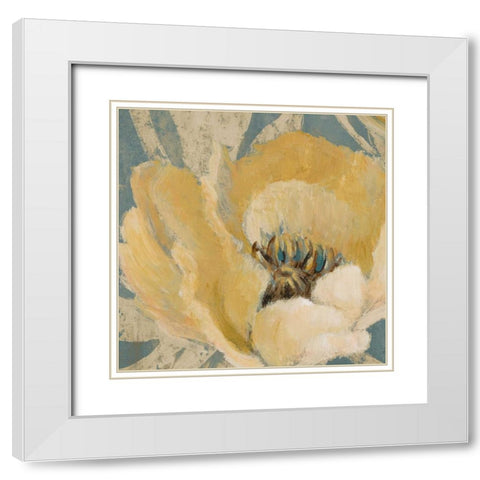 Jaune Poppy White Modern Wood Framed Art Print with Double Matting by Loreth, Lanie