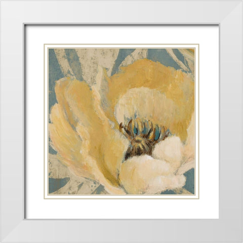 Jaune Poppy White Modern Wood Framed Art Print with Double Matting by Loreth, Lanie