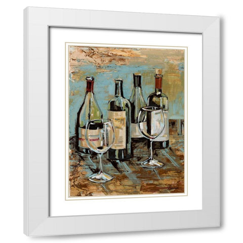 Wine I White Modern Wood Framed Art Print with Double Matting by French-Roussia, Heather A.