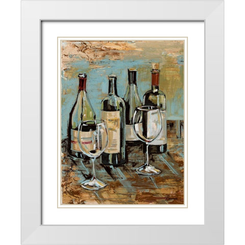 Wine I White Modern Wood Framed Art Print with Double Matting by French-Roussia, Heather A.