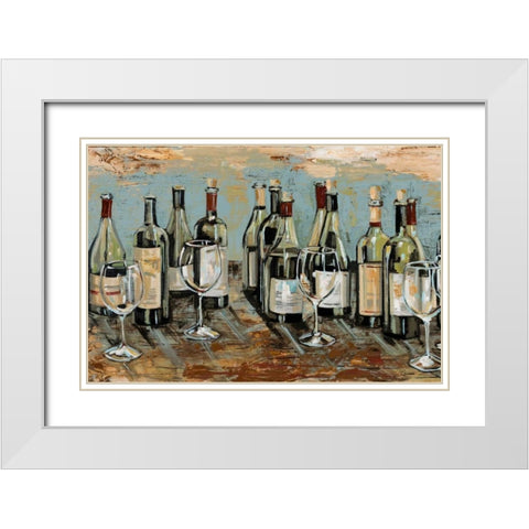 Wine Bar II White Modern Wood Framed Art Print with Double Matting by French-Roussia, Heather A.