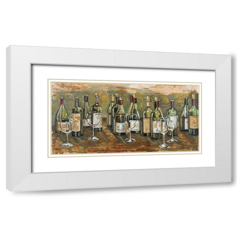 Wine Bar White Modern Wood Framed Art Print with Double Matting by French-Roussia, Heather A.
