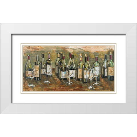 Wine Bar White Modern Wood Framed Art Print with Double Matting by French-Roussia, Heather A.