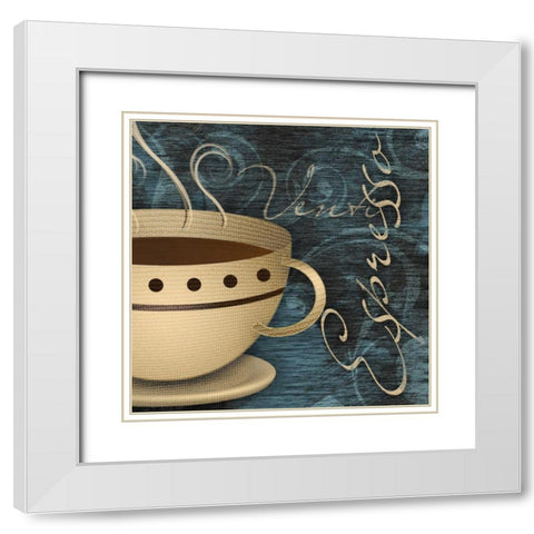 Espresso White Modern Wood Framed Art Print with Double Matting by SD Graphics Studio