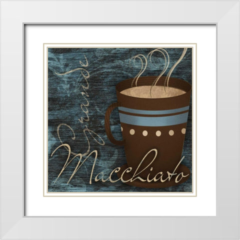 Macchiato White Modern Wood Framed Art Print with Double Matting by SD Graphics Studio