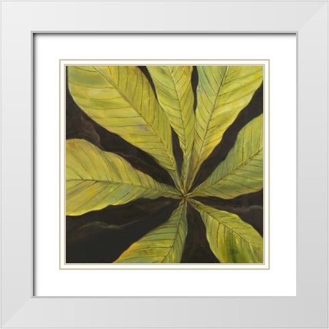 Evergreen I White Modern Wood Framed Art Print with Double Matting by Pinto, Patricia