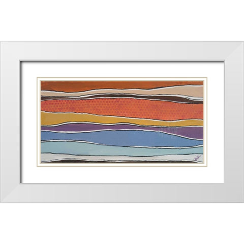 New Trends I White Modern Wood Framed Art Print with Double Matting by Pinto, Patricia