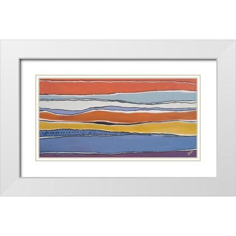 New Trends II White Modern Wood Framed Art Print with Double Matting by Pinto, Patricia