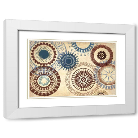 Adobe Textile White Modern Wood Framed Art Print with Double Matting by Marcon, Michael