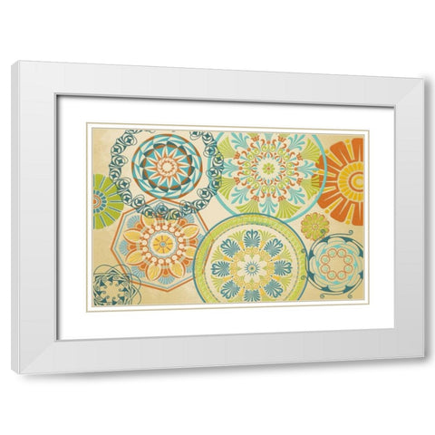 Spirographics White Modern Wood Framed Art Print with Double Matting by Studio, Sd Graphics