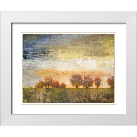 Standing in the Wind I White Modern Wood Framed Art Print with Double Matting by Marcon, Michael