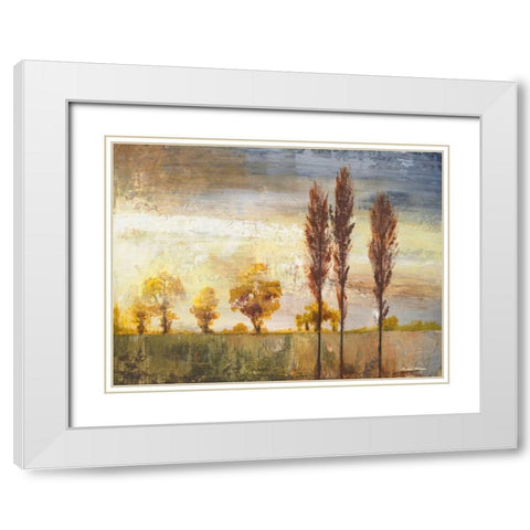 Standing in the Wind II White Modern Wood Framed Art Print with Double Matting by Marcon, Michael