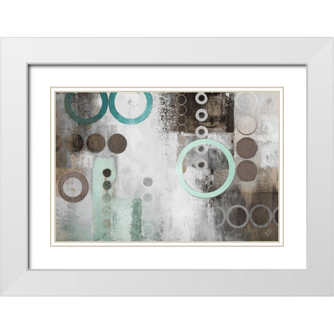 Mint Liberated White Modern Wood Framed Art Print with Double Matting by Marcon, Michael