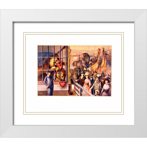 Single Leaf I White Modern Wood Framed Art Print with Double Matting by Marcon, Michael