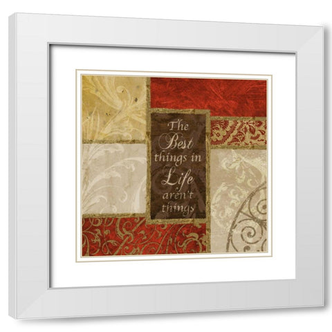 Best Things White Modern Wood Framed Art Print with Double Matting by Spaeth, John