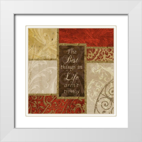 Best Things White Modern Wood Framed Art Print with Double Matting by Spaeth, John