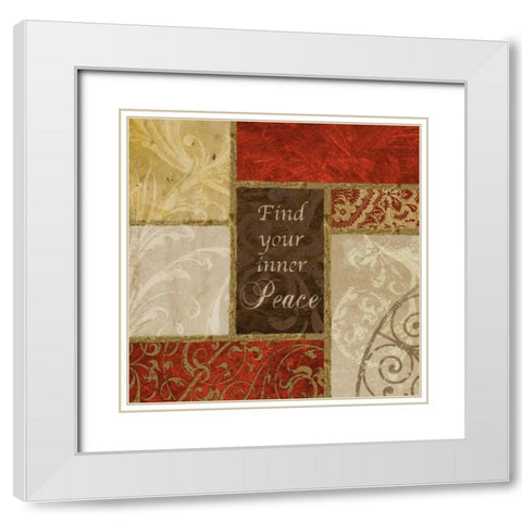 Inner Peace White Modern Wood Framed Art Print with Double Matting by Spaeth, John