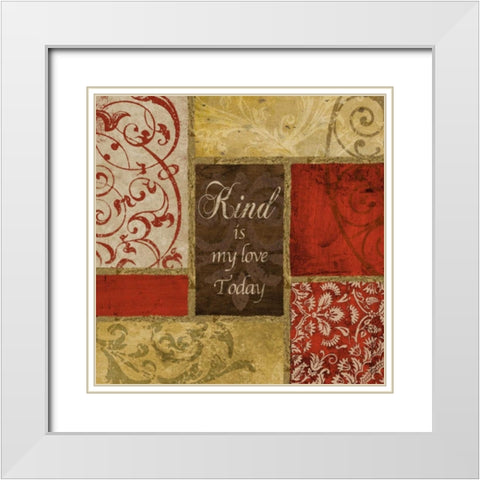 Kind White Modern Wood Framed Art Print with Double Matting by Spaeth, John