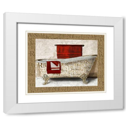 Crazed Relaxation II White Modern Wood Framed Art Print with Double Matting by Medley, Elizabeth