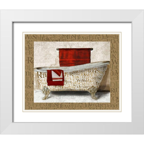 Crazed Relaxation II White Modern Wood Framed Art Print with Double Matting by Medley, Elizabeth