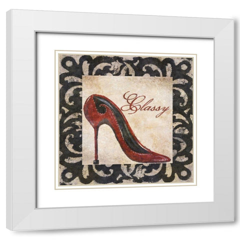 Classy White Modern Wood Framed Art Print with Double Matting by Ritter, Gina