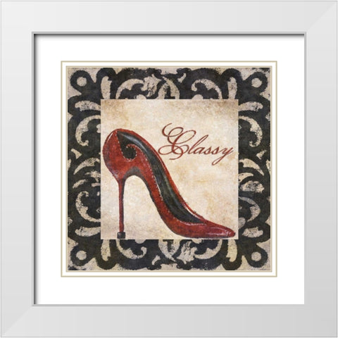 Classy White Modern Wood Framed Art Print with Double Matting by Ritter, Gina