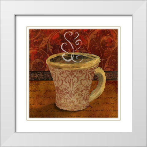 Cafe I White Modern Wood Framed Art Print with Double Matting by Medley, Elizabeth