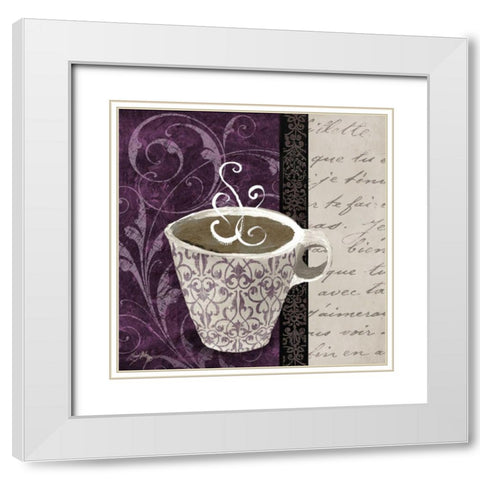 Cafe II White Modern Wood Framed Art Print with Double Matting by Medley, Elizabeth