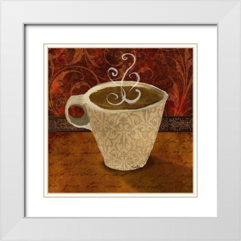 Cafe II White Modern Wood Framed Art Print with Double Matting by Medley, Elizabeth