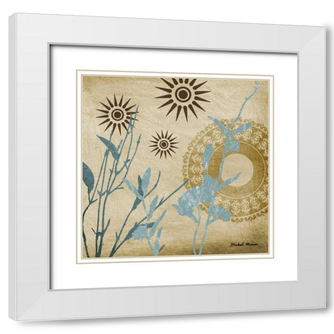 Botanical Silhouettes III White Modern Wood Framed Art Print with Double Matting by Marcon, Michael