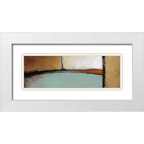 Golden Insight Panel II White Modern Wood Framed Art Print with Double Matting by Loreth, Lanie