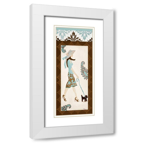 Trendsetter II White Modern Wood Framed Art Print with Double Matting by Ritter, Gina