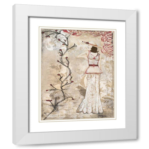 Stroll in the Park I White Modern Wood Framed Art Print with Double Matting by Ritter, Gina