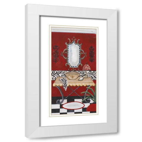Palm Beach Bath I White Modern Wood Framed Art Print with Double Matting by Ritter, Gina