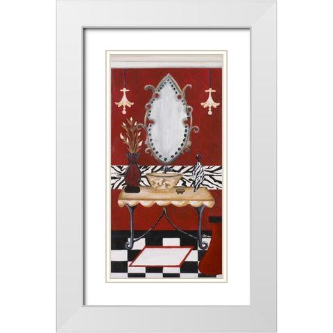 Palm Beach Bath II White Modern Wood Framed Art Print with Double Matting by Ritter, Gina