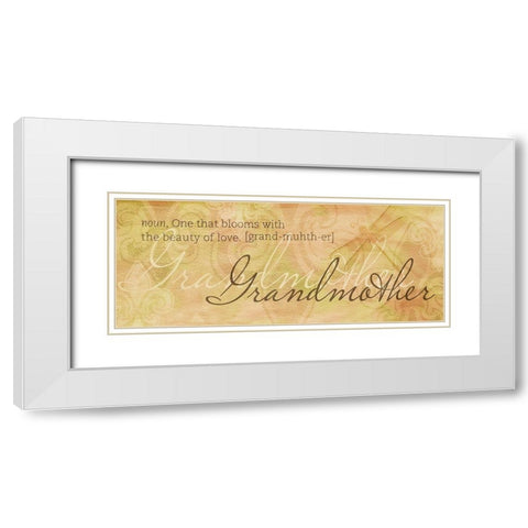 Grandmother White Modern Wood Framed Art Print with Double Matting by SD Graphics Studio