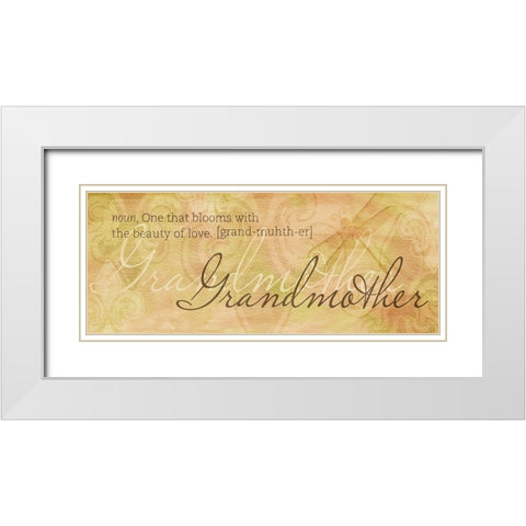 Grandmother White Modern Wood Framed Art Print with Double Matting by SD Graphics Studio