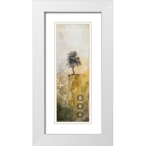 Silent Tree II White Modern Wood Framed Art Print with Double Matting by Marcon, Michael